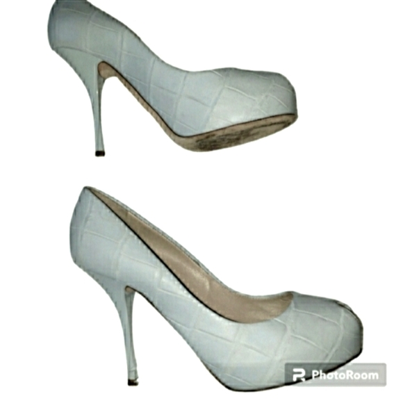 Guiseppe Zanotti Crocodile Platform Pumps Heels 🤍 RETAIL $975- 🤍 Worn 1 Time - Picture 3 of 10